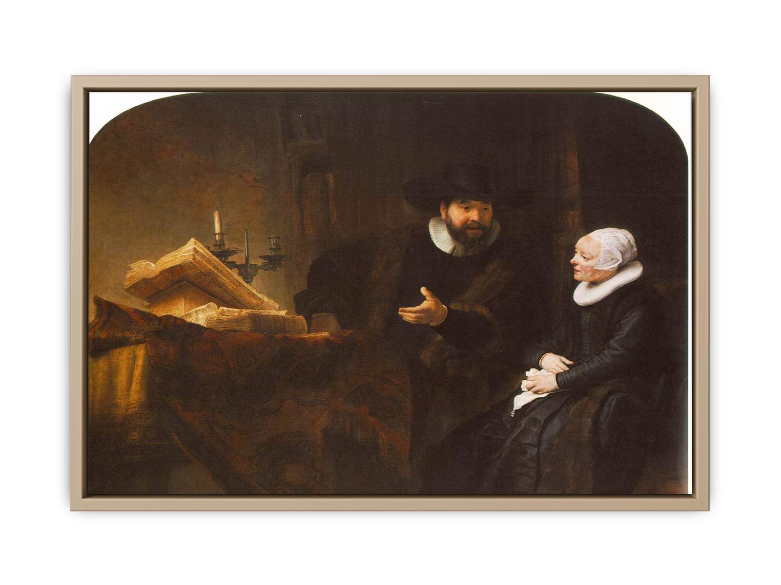 The Mennonite Minister Cornelis Claesz. Anslo in Conversation with his Wife, Aaltje 1641 Painting