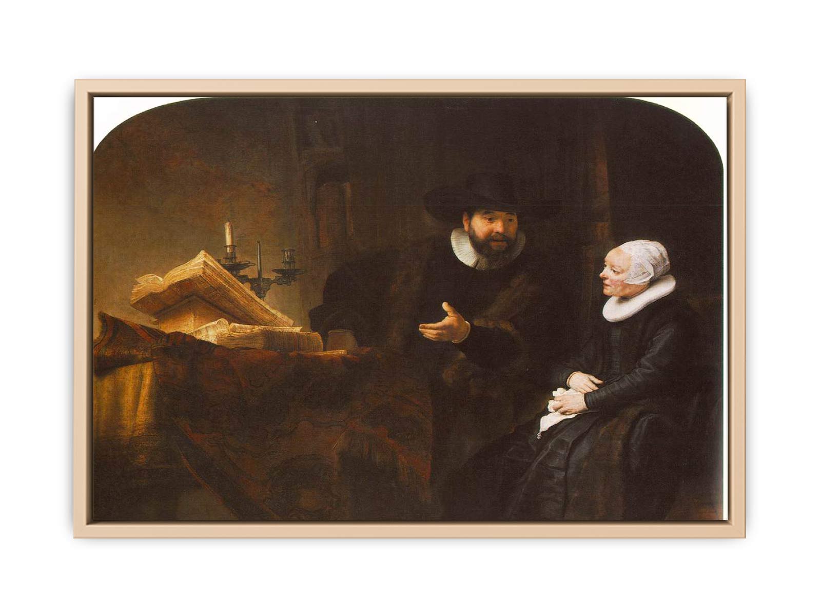 The Mennonite Minister Cornelis Claesz. Anslo in Conversation with his Wife, Aaltje 1641 Painting