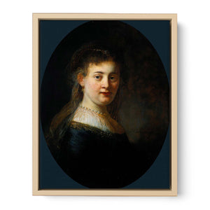 Portrait of Saskia van Uylenburgh (1612-1642) Painting