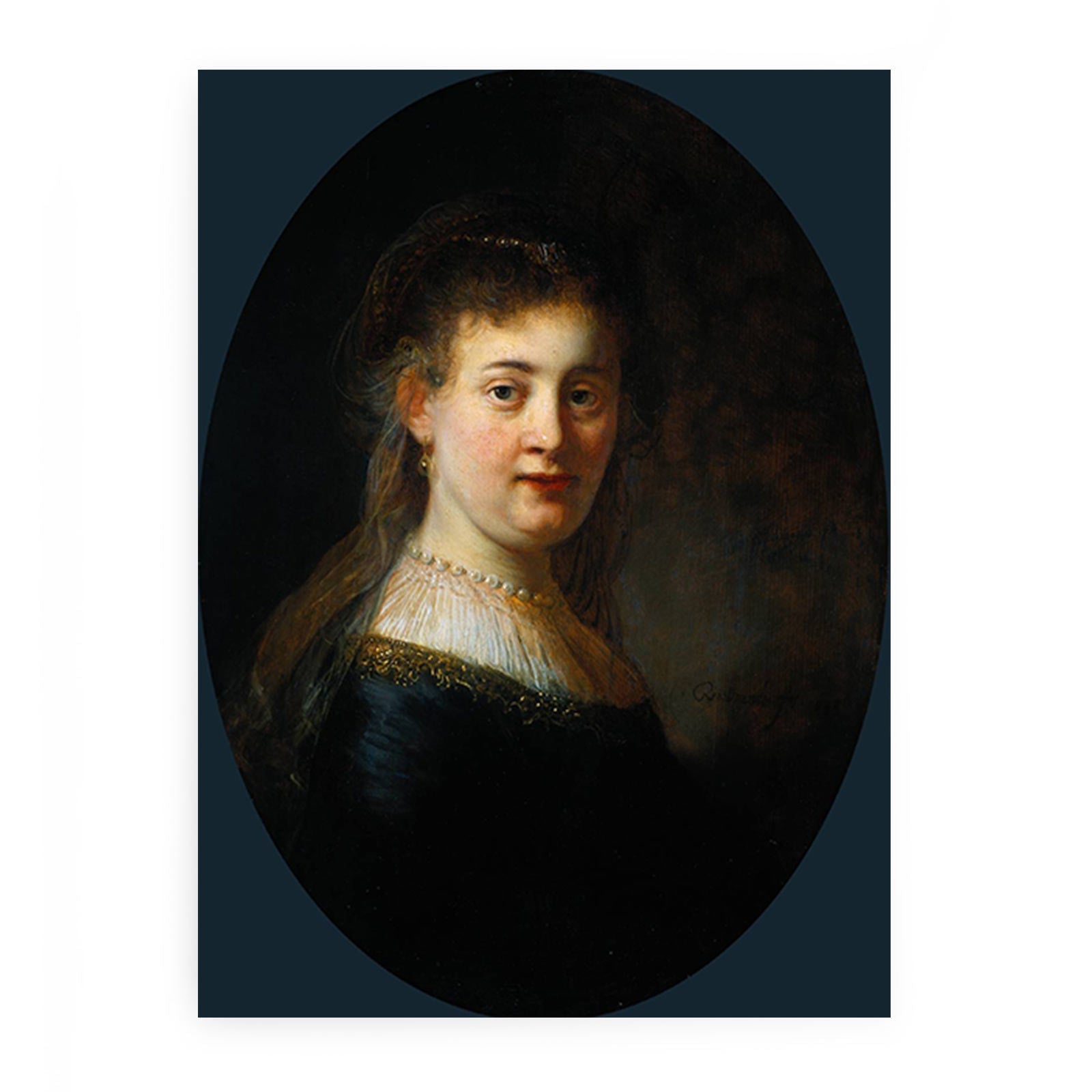 Portrait of Saskia van Uylenburgh (1612-1642) Painting