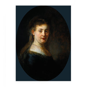 Portrait of Saskia van Uylenburgh (1612-1642) Painting