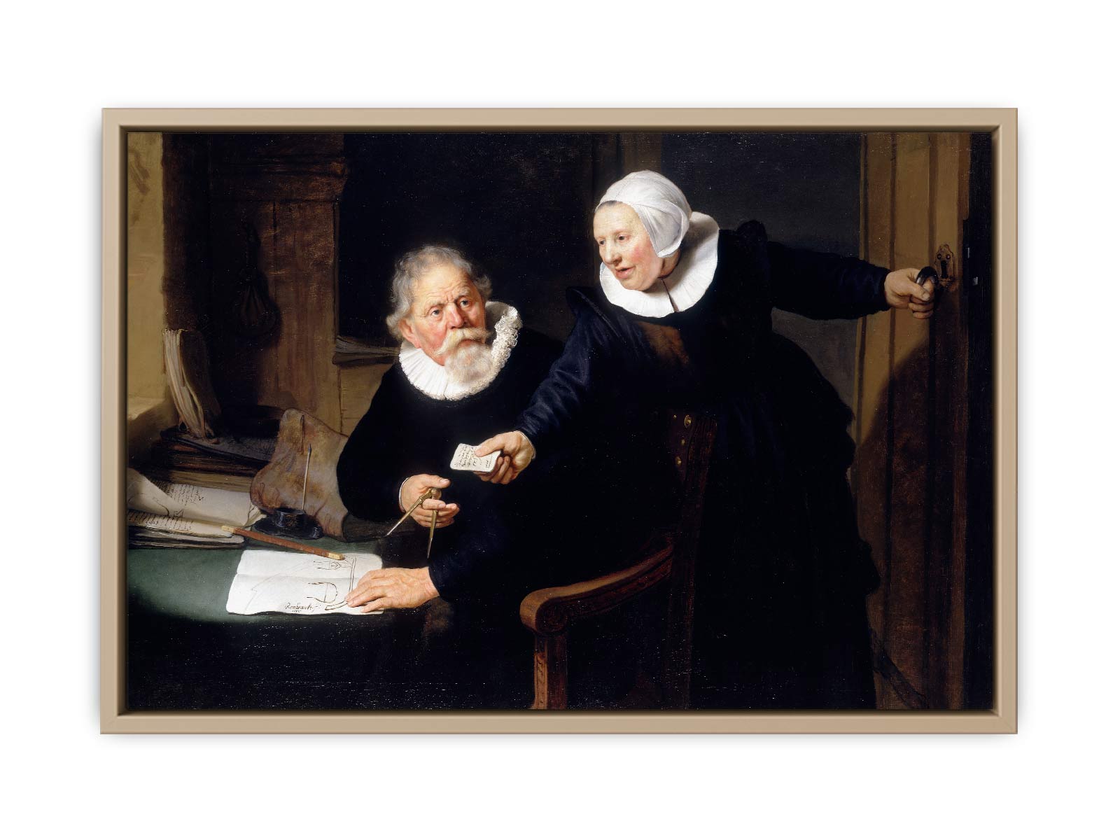 Jan Rijcksen and his Wife, Griet Jans ('The Shipbuilder and his Wife') Painting