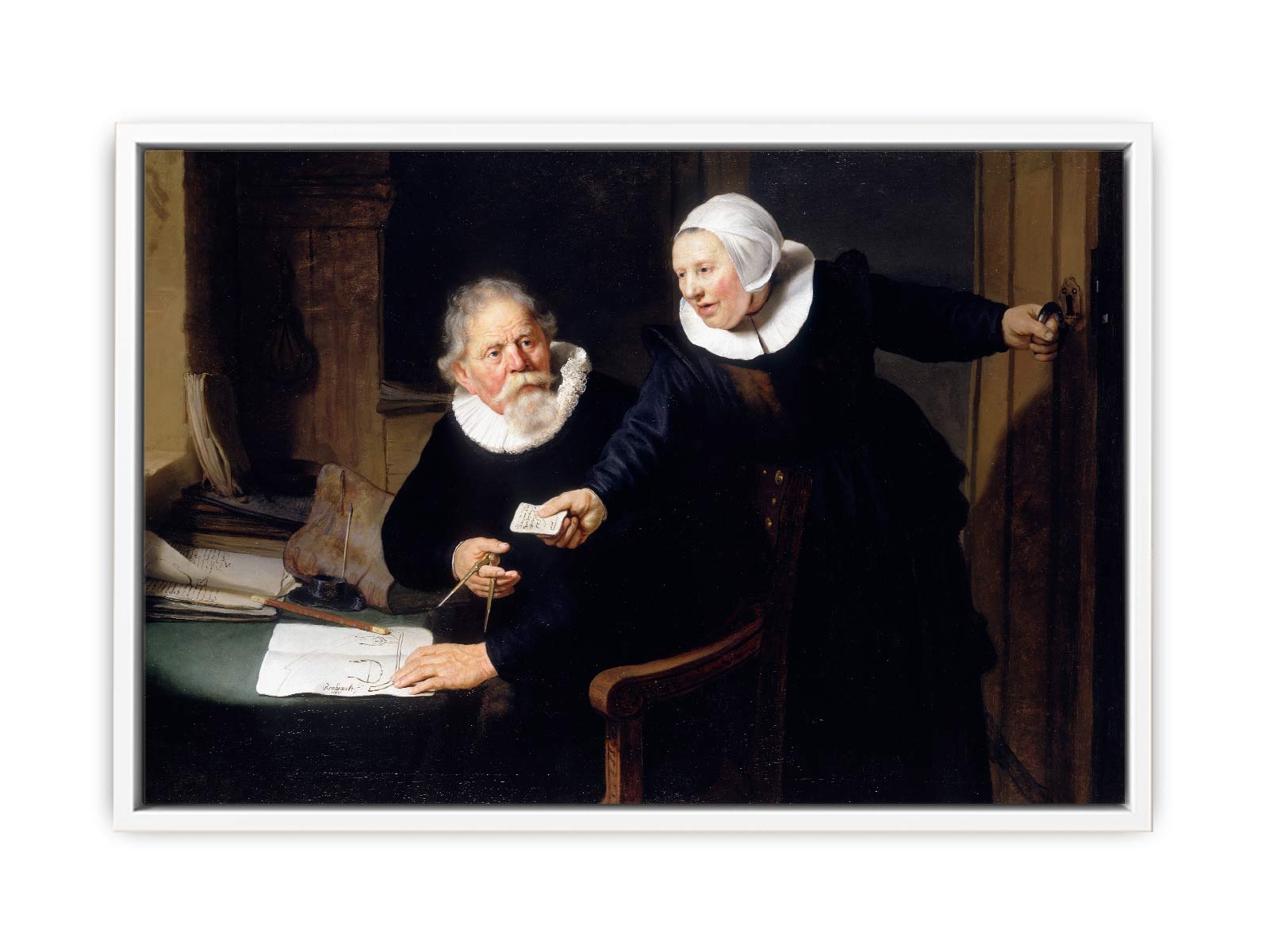 Jan Rijcksen and his Wife, Griet Jans ('The Shipbuilder and his Wife') Painting