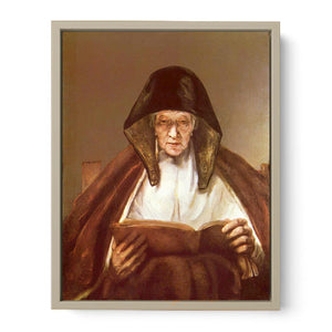 Old woman, reading Polski Starsza pani Painting