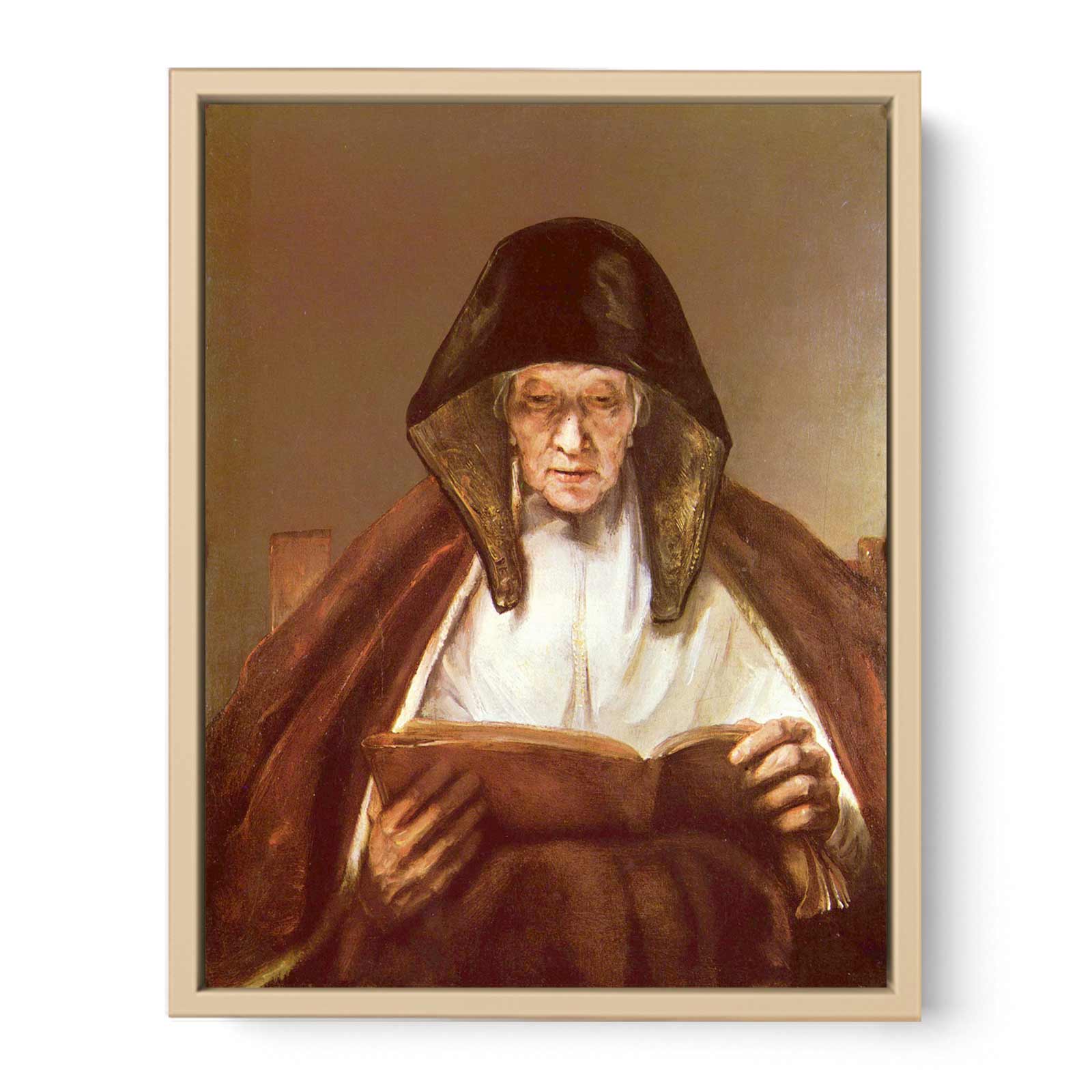 Old woman, reading Polski Starsza pani Painting
