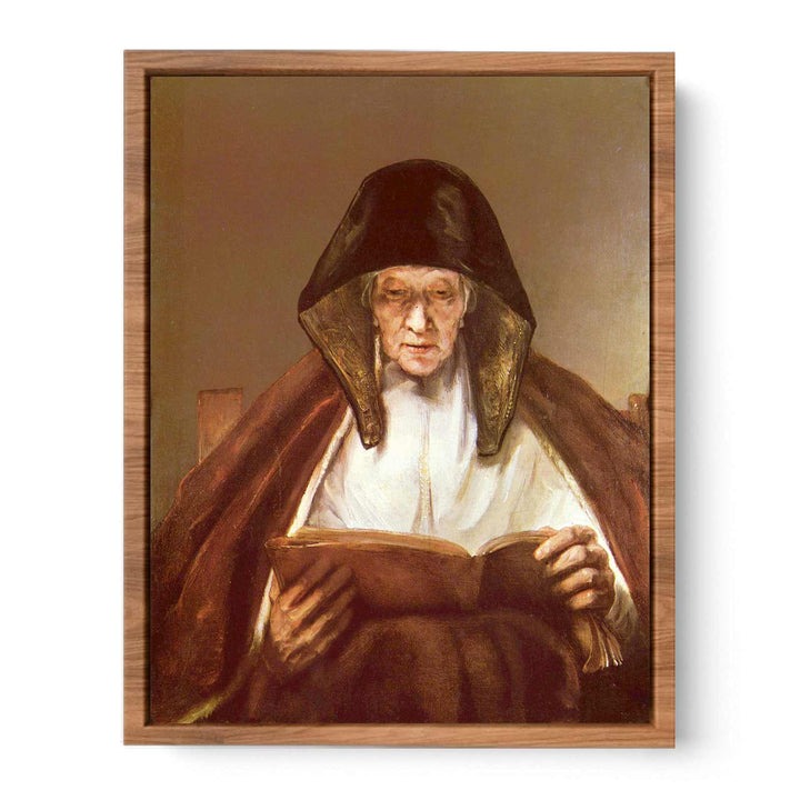 Old woman, reading Polski Starsza pani Painting