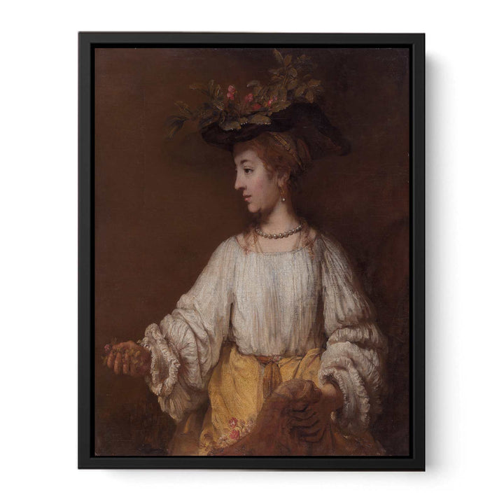 Hendrickje as Flora Painting