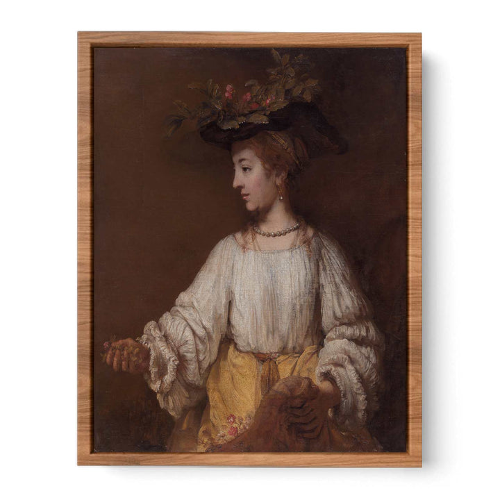 Hendrickje as Flora Painting
