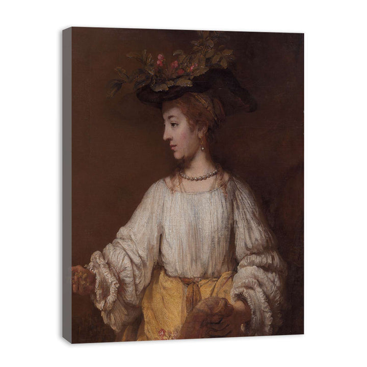 Hendrickje as Flora Painting