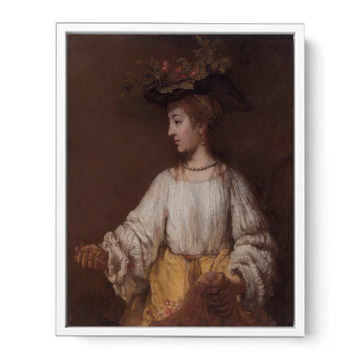 Hendrickje as Flora Painting