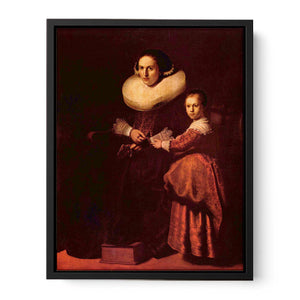 Portrait of Susanna and her daughter Eva Pellicone Painting