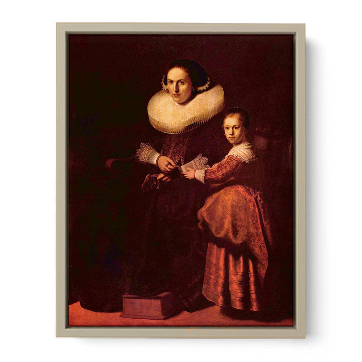 Portrait of Susanna and her daughter Eva Pellicone Painting