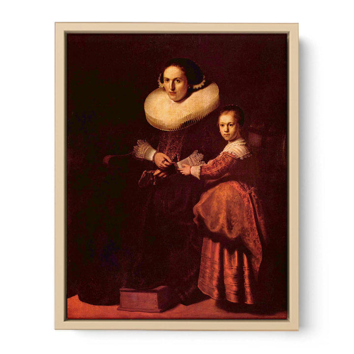 Portrait of Susanna and her daughter Eva Pellicone Painting