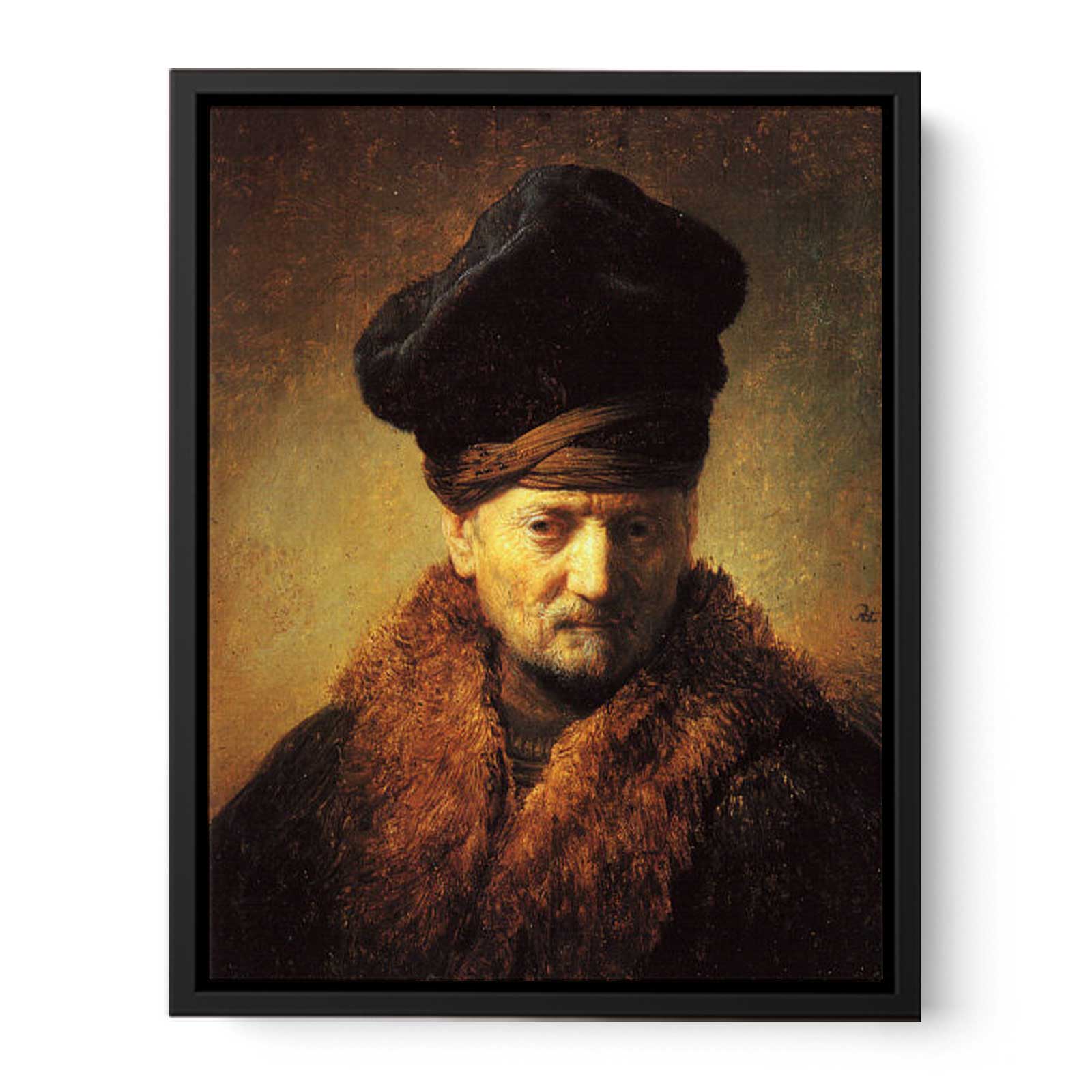 Bust of an Old Man in a Fur Cap 1630 Painting