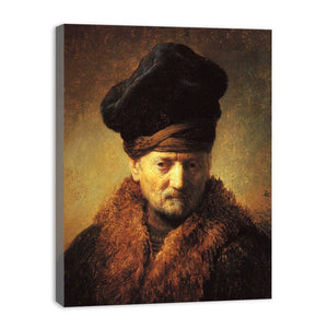 Bust of an Old Man in a Fur Cap 1630 Painting