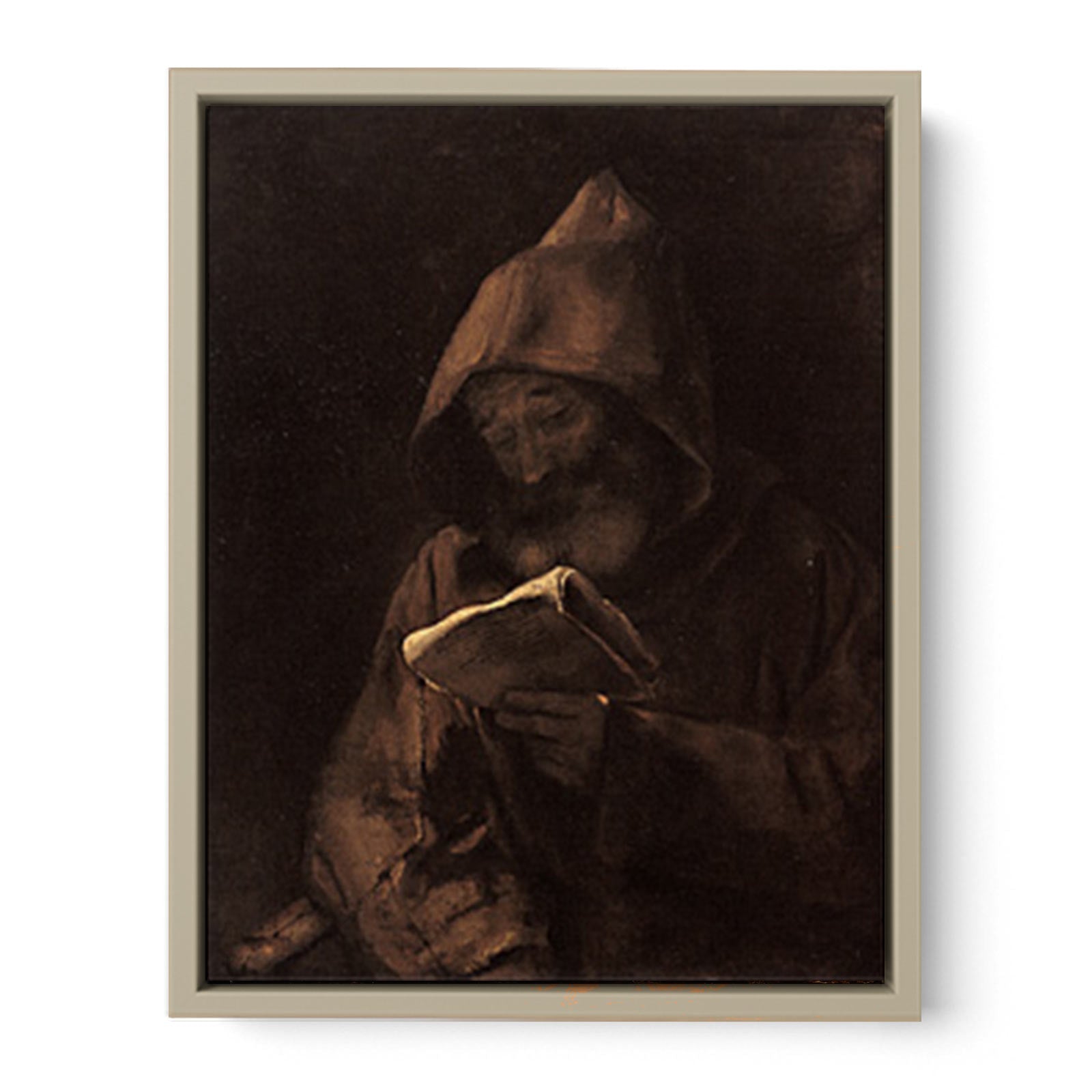 Franciscan Monk Reading Painting