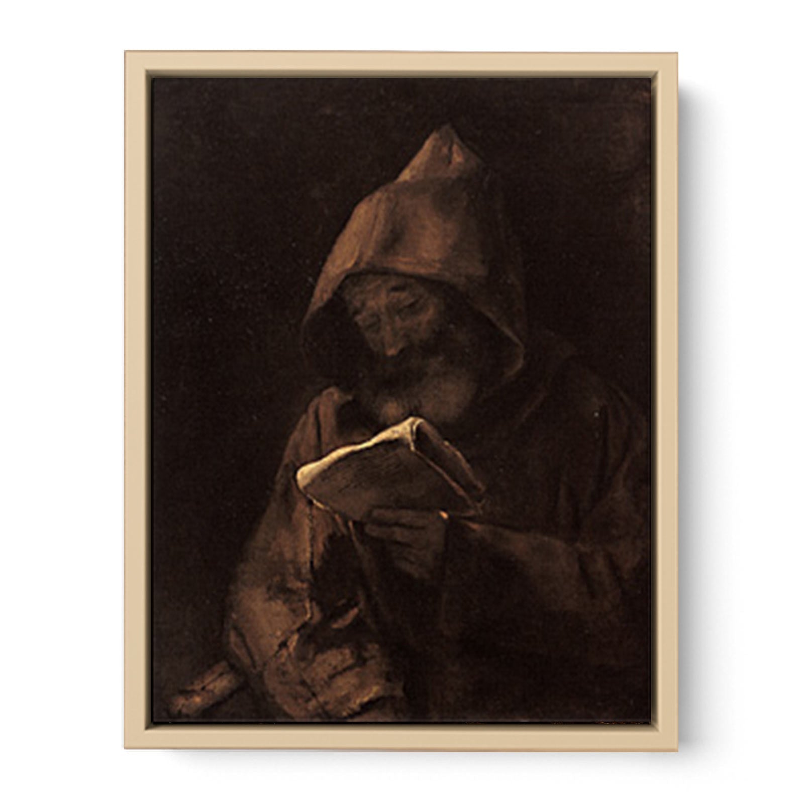 Franciscan Monk Reading Painting