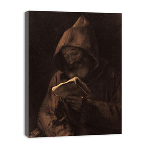 Franciscan Monk Reading Painting