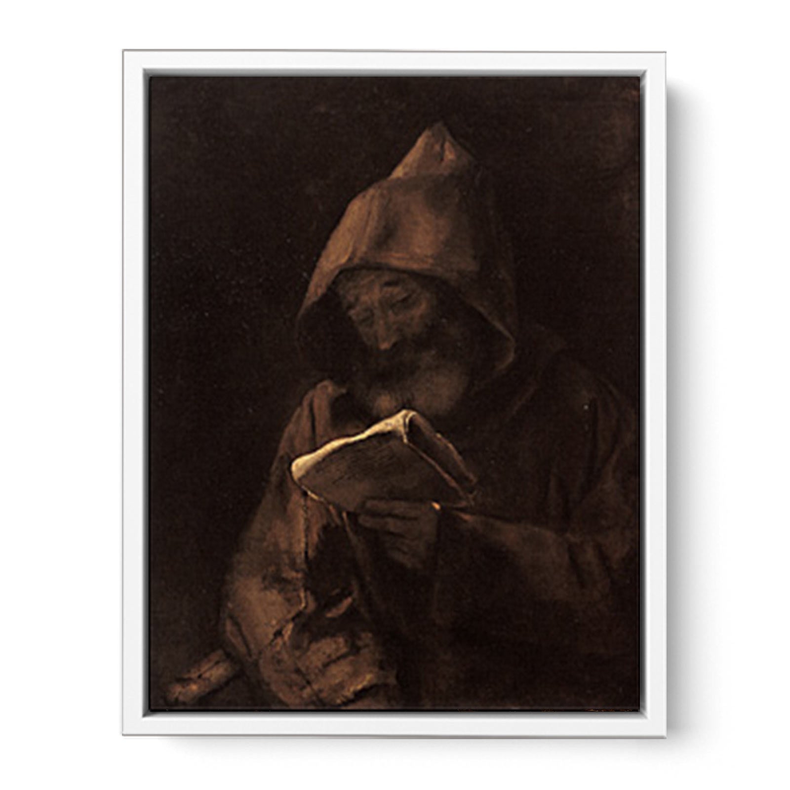 Franciscan Monk Reading Painting