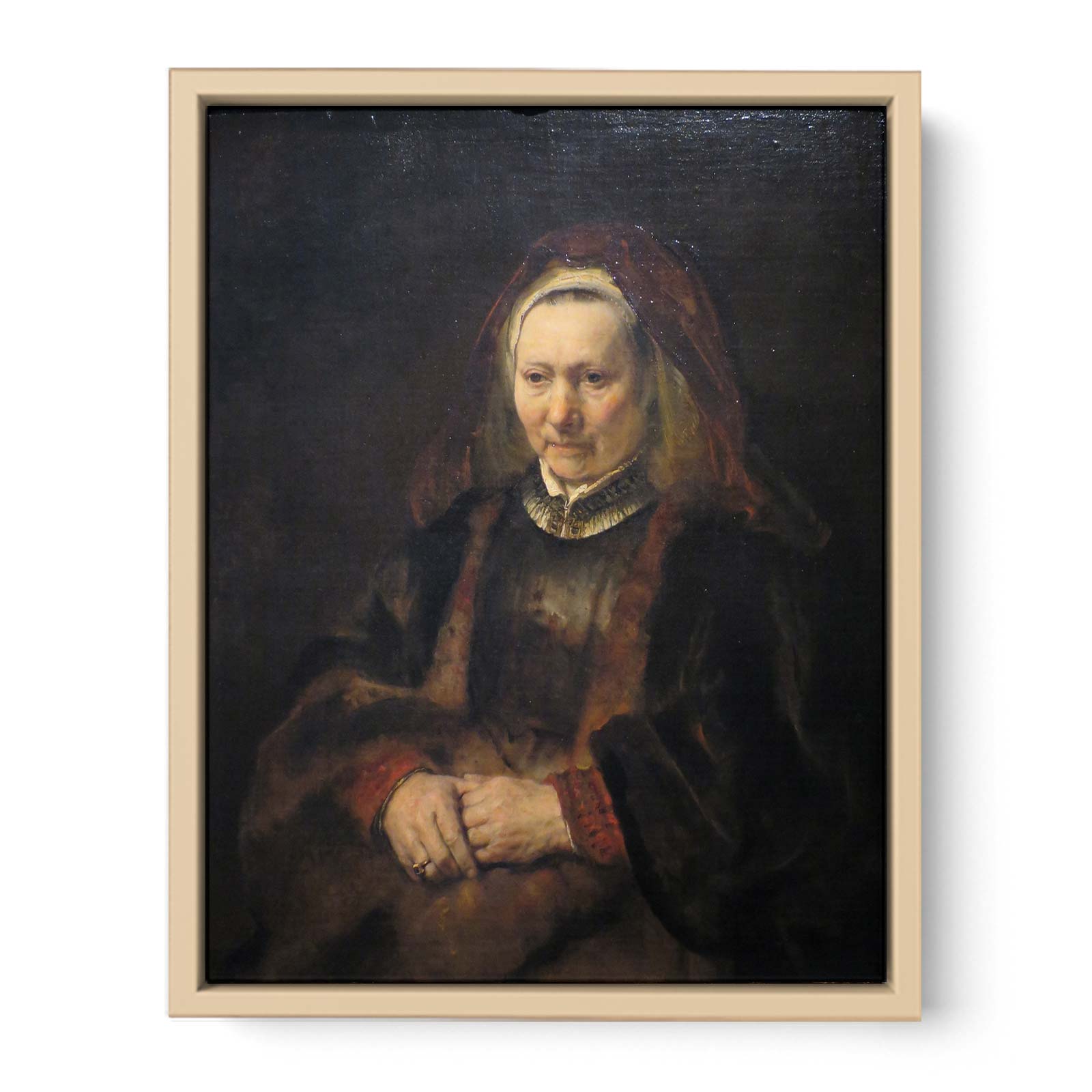 Portrait of a seated old woman Painting