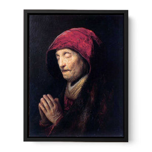 Old Woman Praying Painting