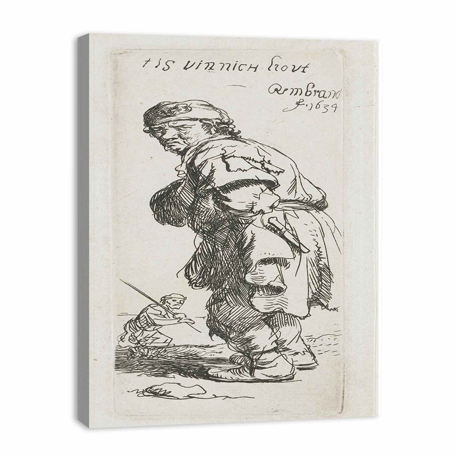 A Peasant calling out 'tis vinnich hout' Painting