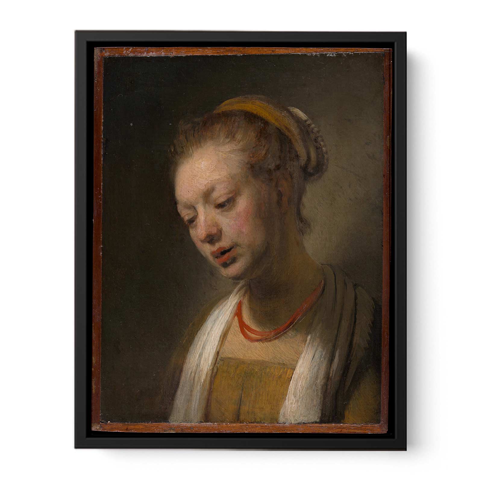 Young Woman with a Red Necklace Painting