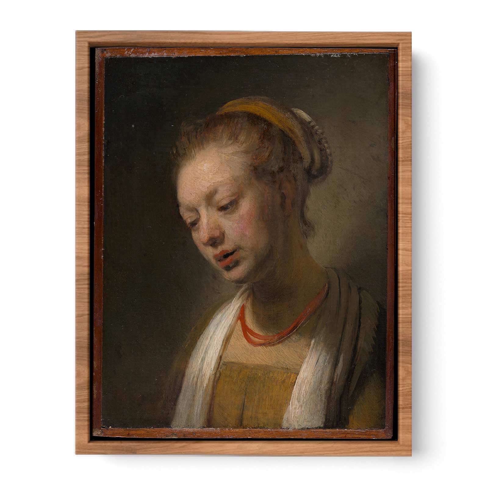 Young Woman with a Red Necklace Painting