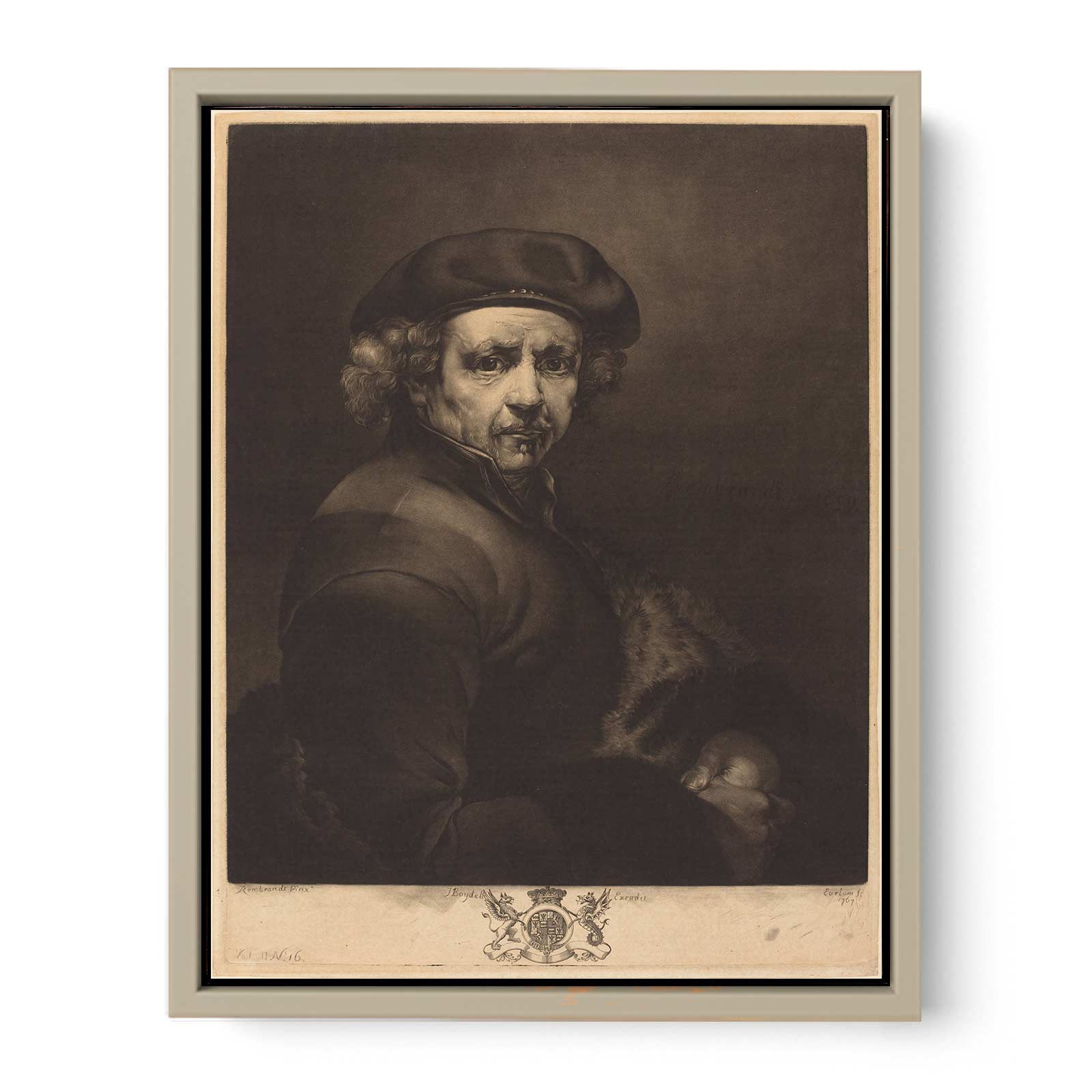 Rembrandt [Self Portrait], by Richard Earlom Painting