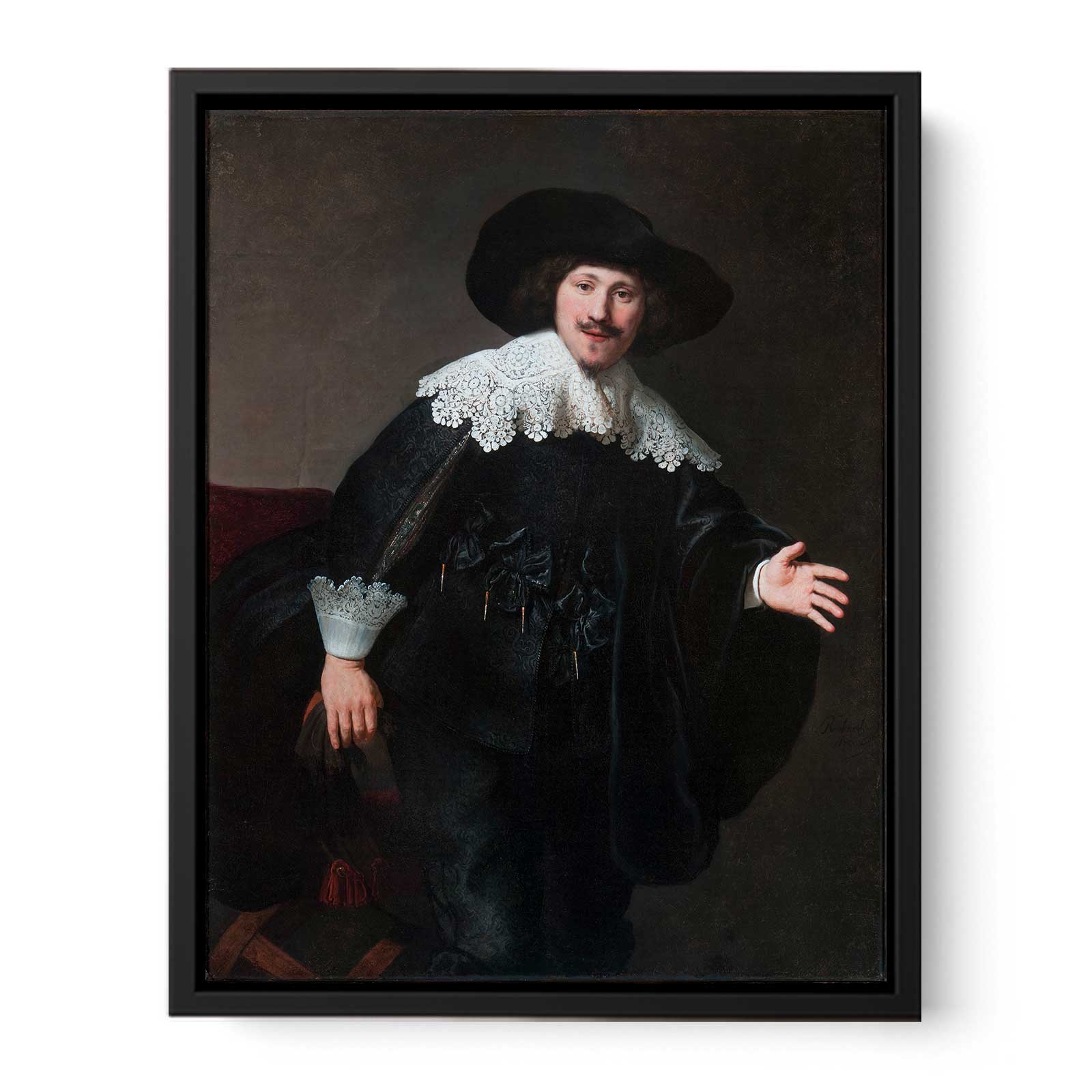 Portrait of a Man Rising from His Chair Painting