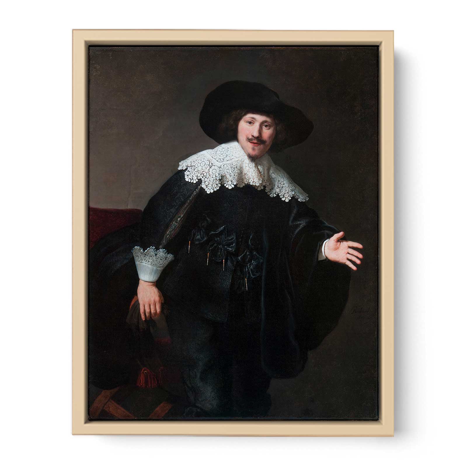 Portrait of a Man Rising from His Chair Painting