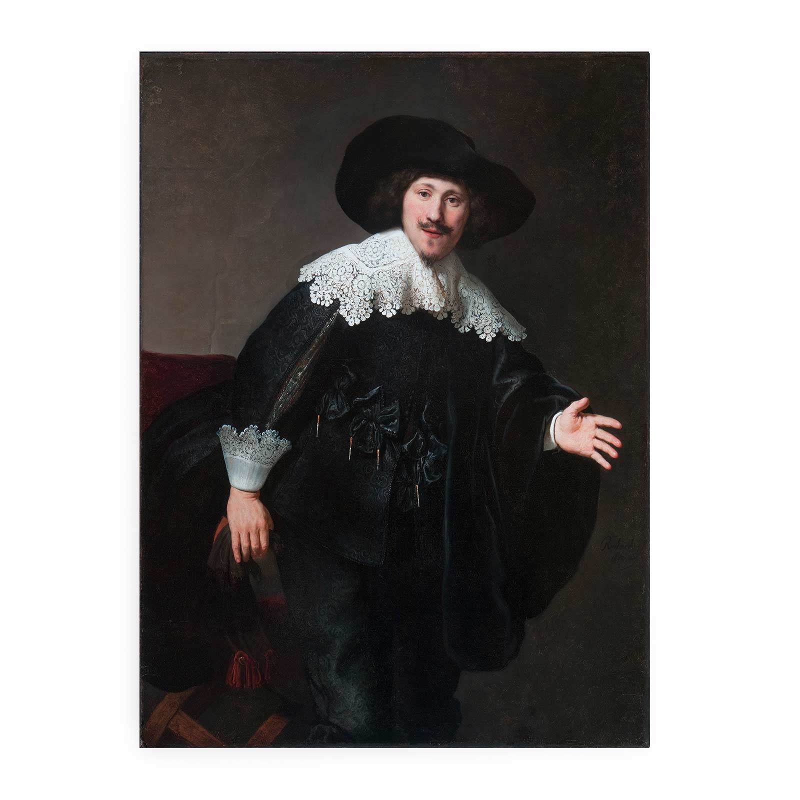 Portrait of a Man Rising from His Chair Painting