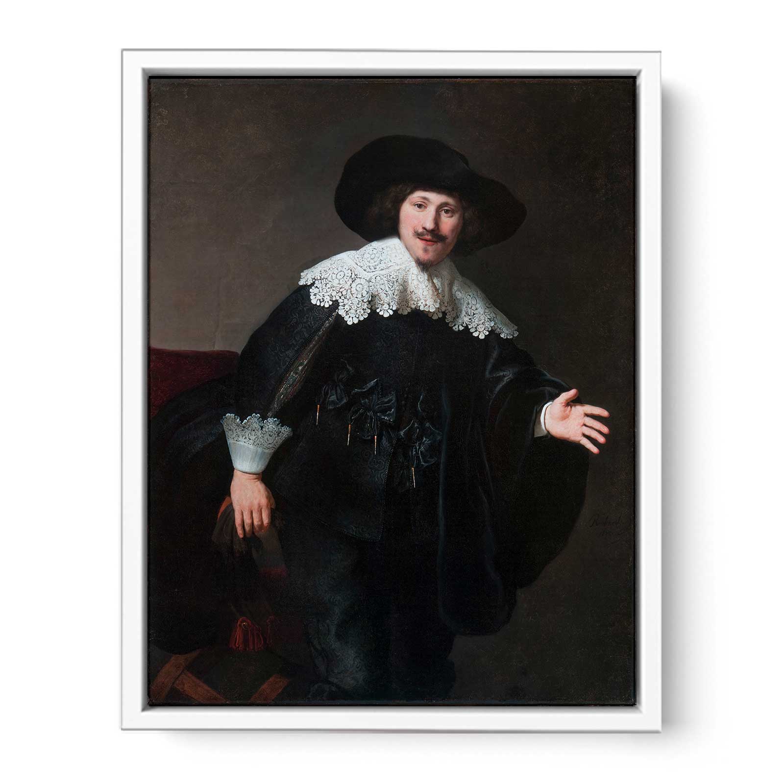 Portrait of a Man Rising from His Chair Painting