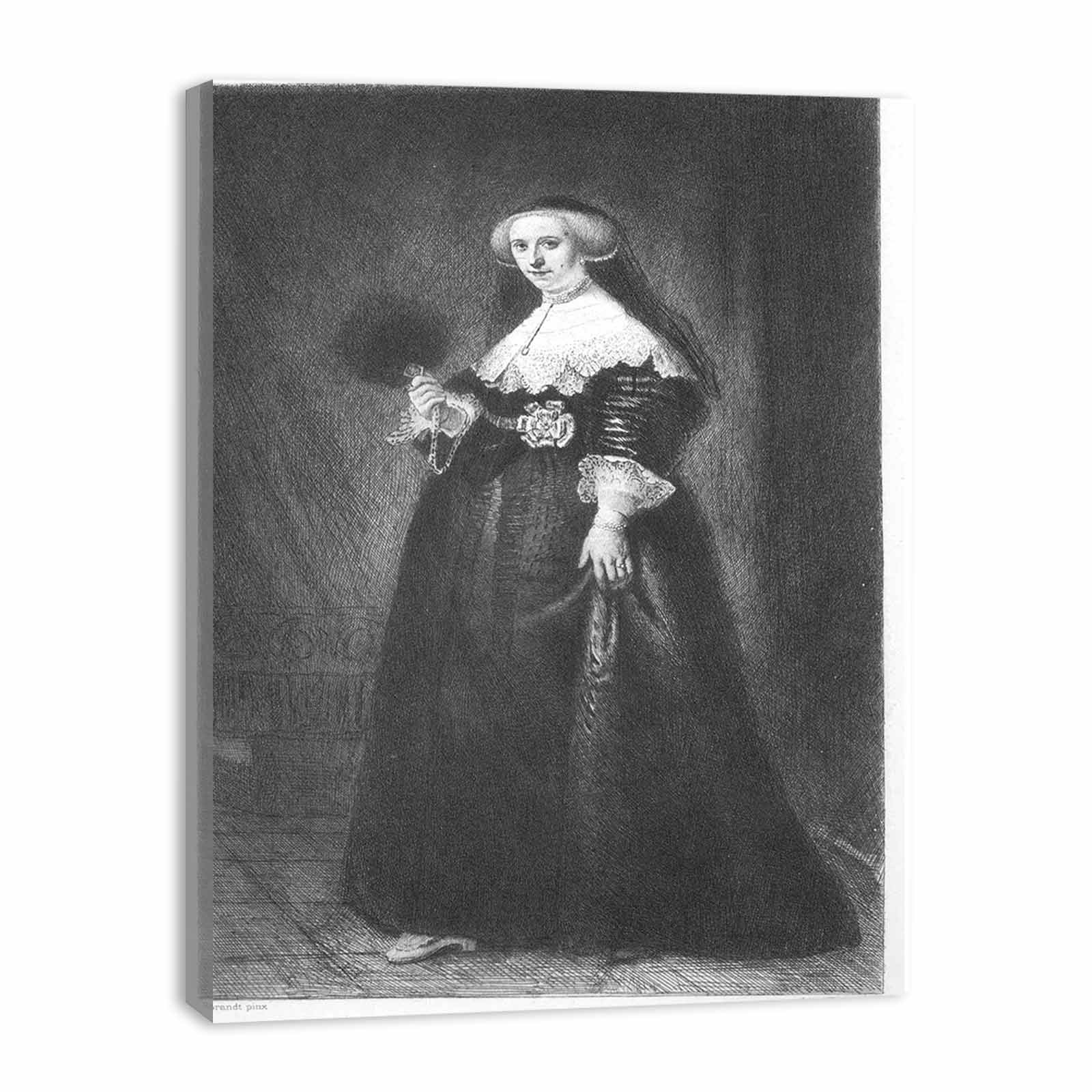 Portrait of Oopjen Coppit, Wife of Marten Soolmans Painting