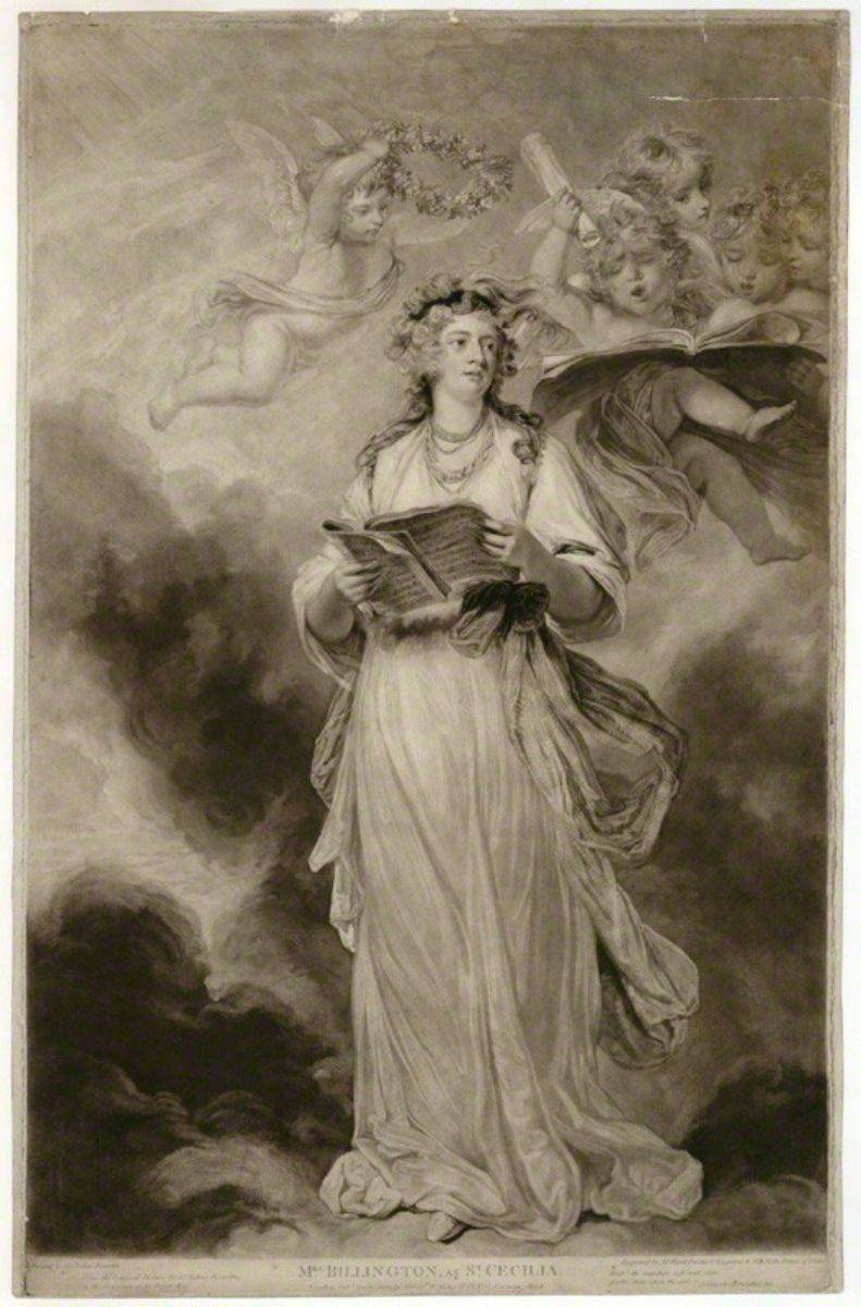 Mrs Billington as St. Cecilia 