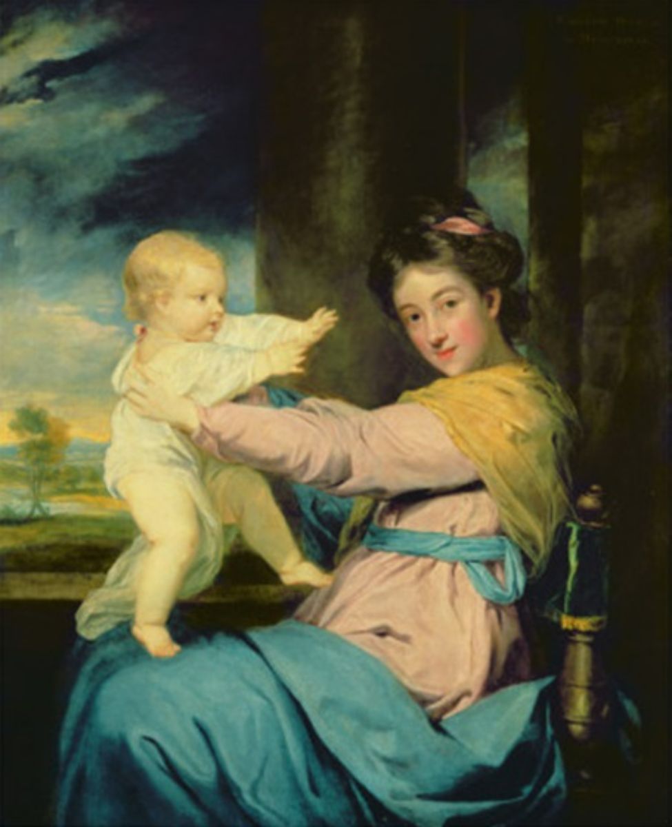 Portrait of Caroline, Duchess of Marlborough with her daughter Lady Caroline Spencer
SIR JOSHUA REYNOLDS 