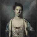 Portrait of Bridget Moris in a White Silk Dress 