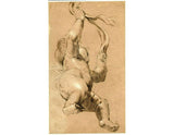 Sketch of Putto Holding a Sash in Both Hands, Seen from Below artwork preview
