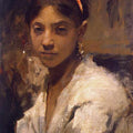 Head of a Capri Girl Painting by John Singer Sargent