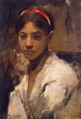 Head of a Capri Girl Painting artwork preview