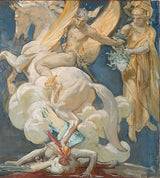 Perseus on Pegasus Slaying Medusa Painting artwork preview