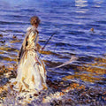 Girl Fishing Painting by John Singer Sargent