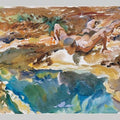 Figure and Pool Painting by John Singer Sargent