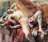 Reclining Nude Male Model Painting artwork preview