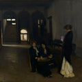 Venetian Bead Stringers Painting by John Singer Sargent