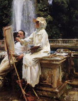 The Fountain, Villa Torlonia, Frascati, Italy Painting artwork preview