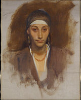 Egyptian Woman with Earrings Painting artwork preview
