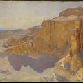 Cliffs at Deir el Bahri Egypt Painting by John Singer Sargent