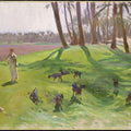 Landscape with Goatherd Painting by John Singer Sargent