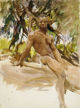 Man and Trees Florida 1917 artwork preview